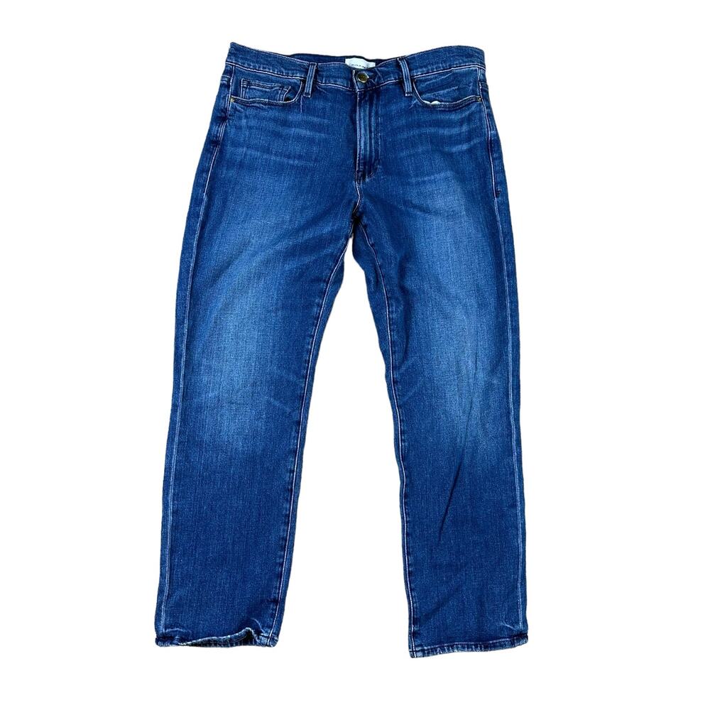 FRAME Le Nouveau Straight Rodeo Blue Denim Jeans Women's Size 31 Blue Jeans